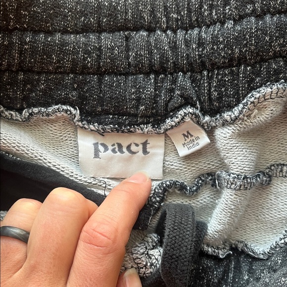 PACT Gray Heathered Organic Cotton Ankle Zip Joggers Sweatpants M - Picture 3 of 8